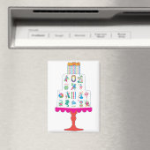 Mah Jongg Birthday Cake Magnet マグネット (インサイチュ (食洗機))