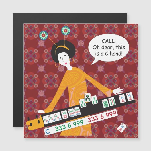 Mah Jongg C Hand Flat Magnet (正面/裏面)