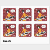 Mah Jongg C Hand Stickers スクエアシール (シート)