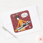 Mah Jongg C Hand Stickers スクエアシール (封筒)