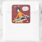 Mah Jongg C Hand Stickers スクエアシール (バッグ)