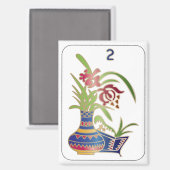 Mah Jongg Flower Magnet マグネット (正面/裏面)