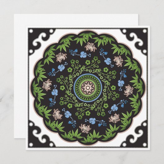 Mah Jongg Flowers/One Dot Flat Card (正面/裏面)