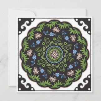 Mah Jongg Flowers/One Dot Flat Card