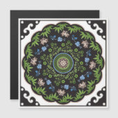 Mah Jongg Flowers/One Dot Flat Magnet (正面/裏面)