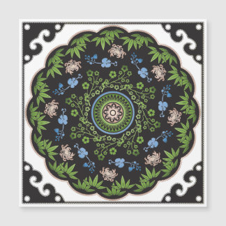 Mah Jongg Flowers/One Dot Flat Magnet