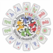 Mah Jongg Friends Vinyl Sticker シール (正面)