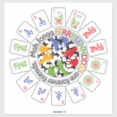 Mah Jongg Friends Vinyl Sticker シール (シート)