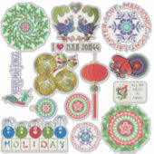 Mah Jongg Holidays Vinyl Stickers シール (正面)