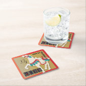 Mah Jongg Horse Coasters スクエアペーパーコースター (インサイチュ)