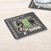 Mah Jongg Horse Coasters スクエアペーパーコースター (アングル)