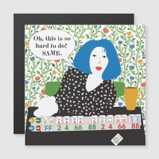 Mah Jongg Joker Discard Flat Magnet (正面/裏面)