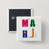 Mah Jongg MAHJピン 缶バッジ (正面&裏面)