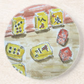 Mah Jongg (mahjong)の砂岩コースター コースター (正面)