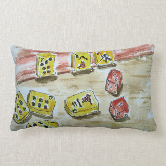 Mah Jongg (mahjong)の装飾用クッションのLumbar 13" x 21 " ランバークッション