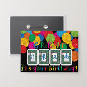 Mah Jongg NEWS Birthday Button 缶バッジ (正面/裏面)