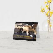 Mah Jongg Notecard "Mahj-ing is Heating!" カード (黄色い花)