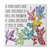 Mah Jongg One Bams Birds/Proverbタイル タイル (正面)