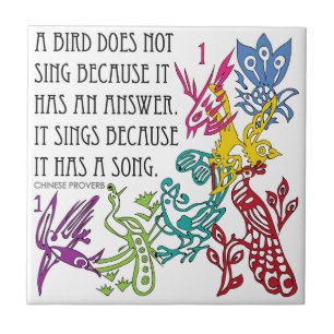 Mah Jongg One Bams Birds/Proverbタイル タイル
