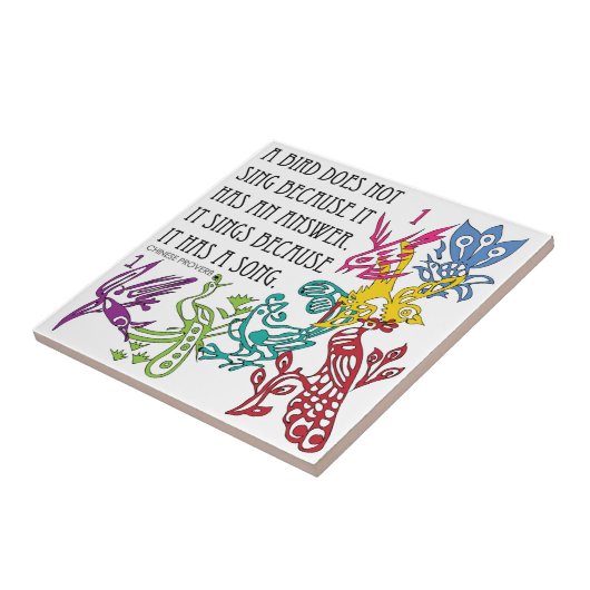 Mah Jongg One Bams Birds/Proverbタイル タイル (側面)