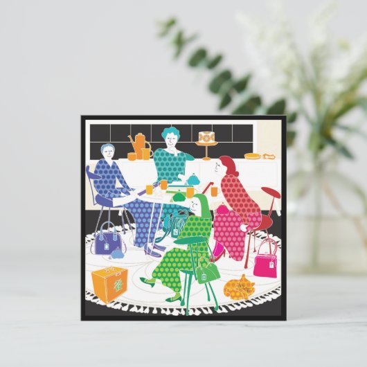 Mah Jongg Polka-Dots Flat Card カード (スタンド正面)