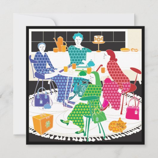 Mah Jongg Polka-Dots Flat Card カード (正面)