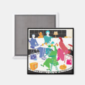 Mah Jongg Polka-Dots Magnet マグネット (正面/裏面)