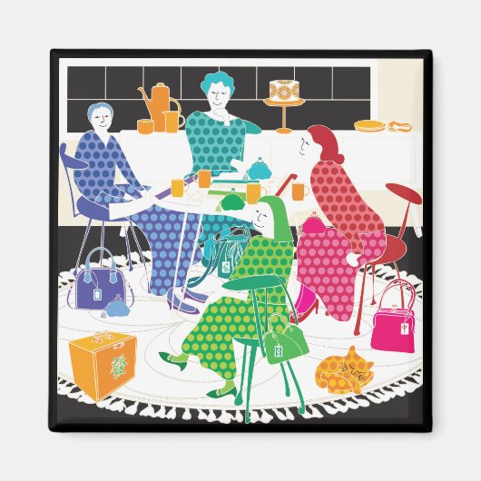 Mah Jongg Polka-Dots Magnet マグネット (正面)
