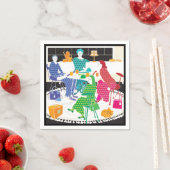 Mah Jongg Polka-Dots Napkins スタンダードカクテルナプキン (インサイチュ)