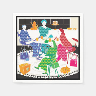 Mah Jongg Polka-Dots Napkins スタンダードカクテルナプキン