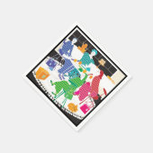 Mah Jongg Polka-Dots Napkins スタンダードカクテルナプキン (角)