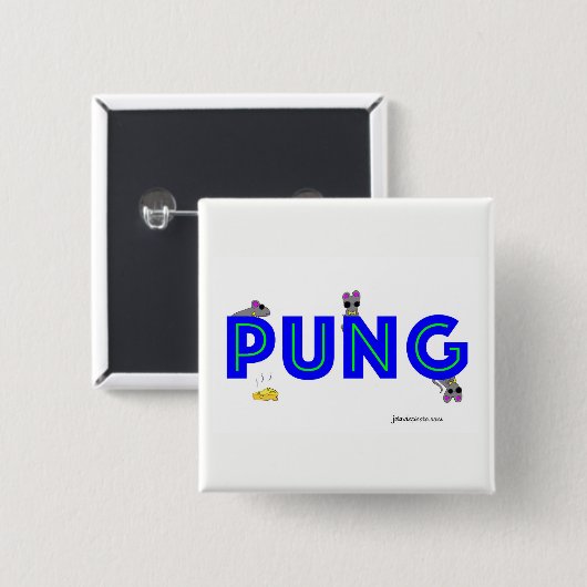 Mah Jongg Pung Pin 缶バッジ (正面&裏面)