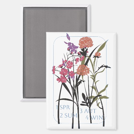 Mah Jongg Seasons Magnet マグネット (正面/裏面)