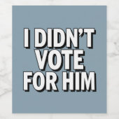 MAHAでアメリカを元気にする愛国心 ワインラベル (シングルラベル)