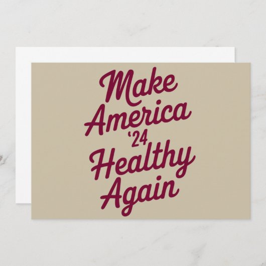 MAHAでアメリカを元気にする愛国心 招待状 (正面/裏面)