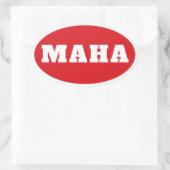 MAHAでアメリカを元気にする 楕円形シール (バッグ)