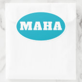 MAHAでアメリカを元気にする 楕円形シール (バッグ)