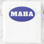 MAHAでアメリカを元気にする 楕円形シール (バッグ)
