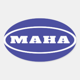 MAHAでアメリカを元気にする 楕円形シール