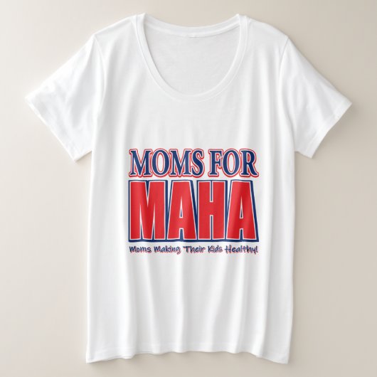 MAHAのMoms プラスサイズTシャツ (デザイン正面)