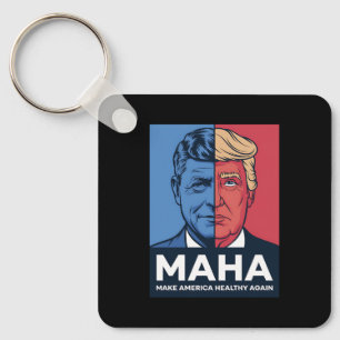 MAHA アメリカを再び健康に トランプ 2024 キーホルダー