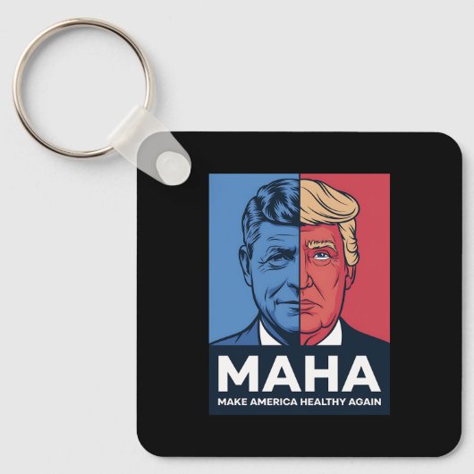 MAHA アメリカを再び健康に トランプ 2024 キーホルダー (正面)