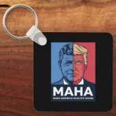 MAHA アメリカを再び健康に トランプ 2024 キーホルダー (正面)