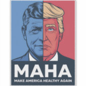 MAHA アメリカを再び健康に トランプ 2024 シール (正面)