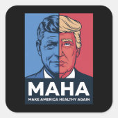 MAHA アメリカを再び健康に トランプ 2024 スクエアシール (正面)