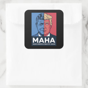 MAHA アメリカを再び健康に トランプ 2024 スクエアシール