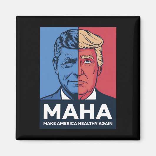 MAHA アメリカを再び健康に トランプ 2024 マグネット (正面)