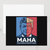 MAHA アメリカを再び健康に トランプ 2024 招待状 (正面/裏面)