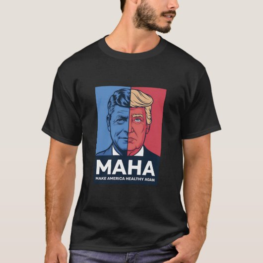 MAHA アメリカを再び健康に トランプ 2024 Tシャツ (正面)
