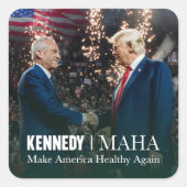 MAHA Make America Again Kennedy Trump 🇺🇸 スクエアシール (正面)